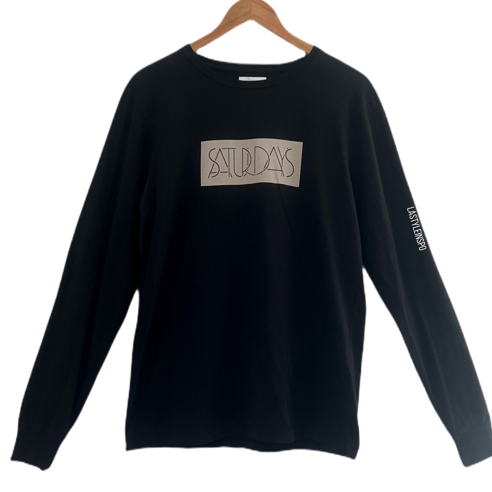 Saturday New York City Mens Relaxed Long Sleeve Tee Saturdays Logo Size Medium